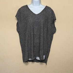 Eileen Fisher Charcoal Short Sleeve Top